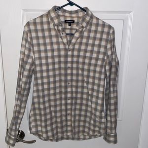 Express Plaid XS Men’s Button Down